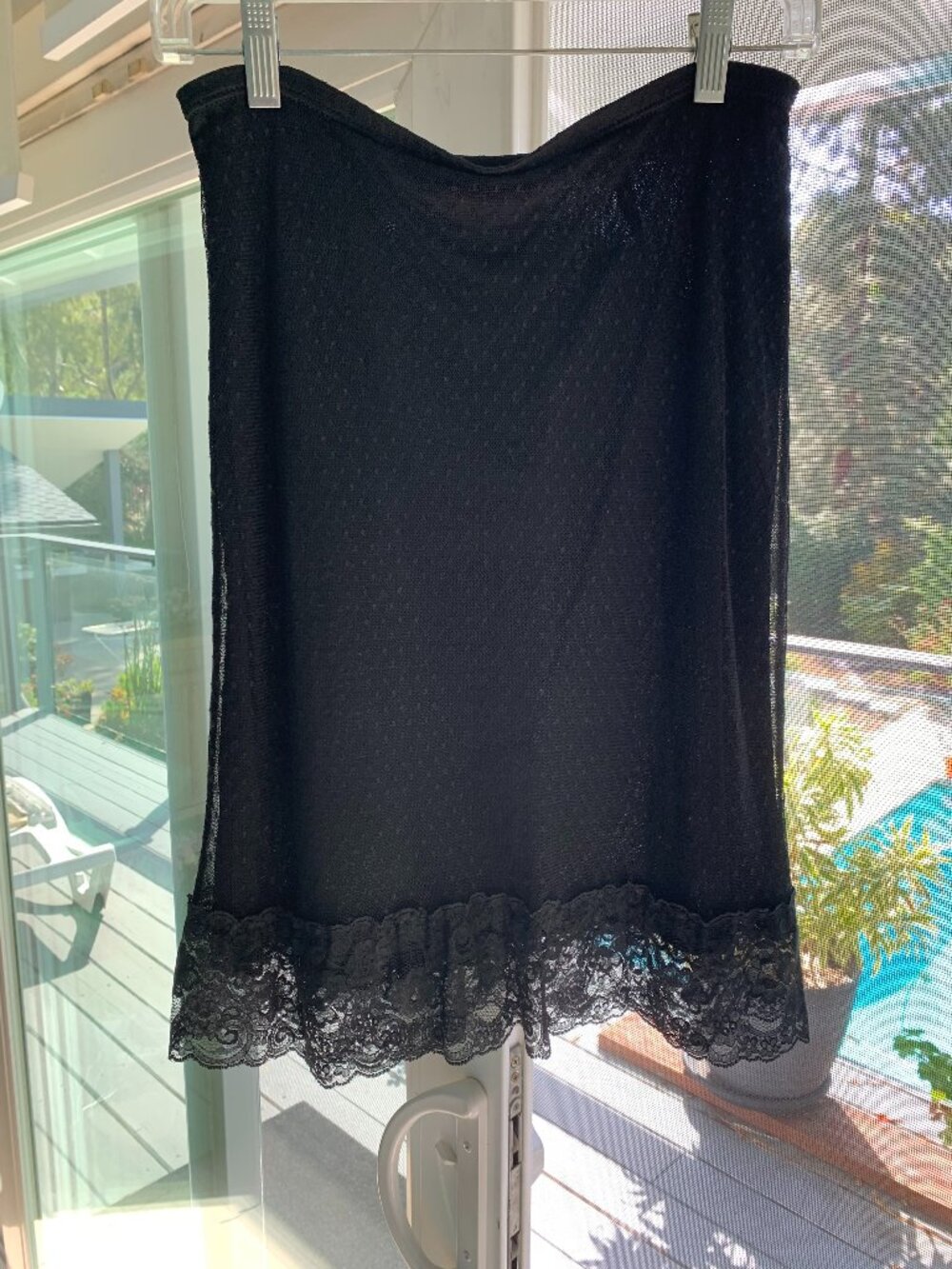 BCBG Lace Trim Pencil Skirt